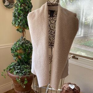 Chelsea&Theodore Faux Shearling Sweater Vest Sz S